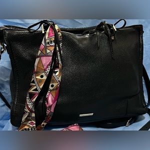 EUC Rebecca Minkoff Two Way - Black- Pebble Leather - 13 x 8.5